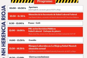 UGT-SP La Rioja celebra este 25 de octubre una jornada sobre prevención de riesgos laborales