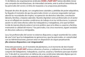 El 10 de abril habrá concentraciones de los profesionales de los centros y servicios de atención a personas con discapacidad