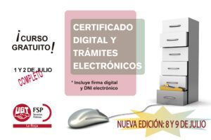 NUEVAS PLAZAS, CURSO ‘CERTIFICADO DIGITAL Y TRÁMITES ELECTRÓNICOS’