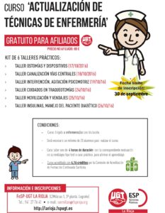 Curso DUEs Actualización Técnicas de Enfermería UGT La Rioja