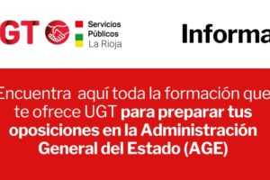 Infórmate sobre toda la formación que ofrece UGT para preparar tus oposiciones en la AGE