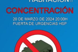 Este miércoles a las 20h, concentración contra la instalación del Barracón en las Urgencias del San Pedro