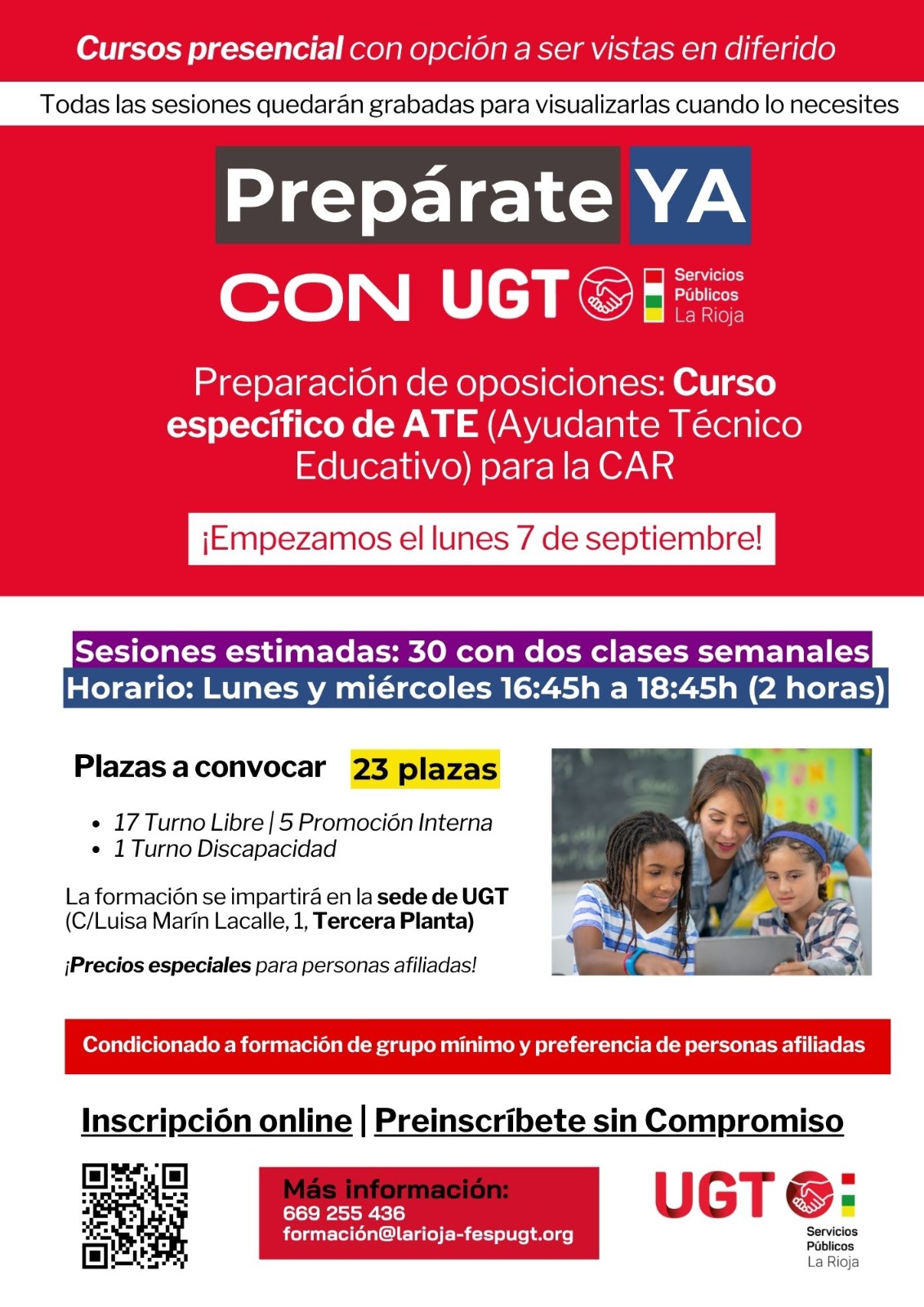 Lee más sobre el artículo ¡Prepara tus oposiciones de Ayudante Técnico Educativo con UGT!