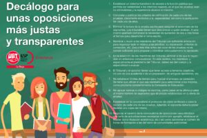 UGT entrega a la Consejería de Educación un decálogo para unas oposiciones más justas y transparentes