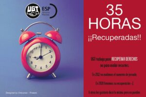 UGT consigue que los empleados públicos de la Comunidad disfruten de la jornada de 35 horas prácticamente desde enero de 2019