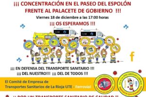 Concentración: Por un transporte sanitario de calidad