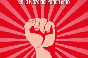 Los empleados del Centro Penitenciario de Logroño se manifiestan el lunes 28, en la Plaza del Parlamento de La Rioja